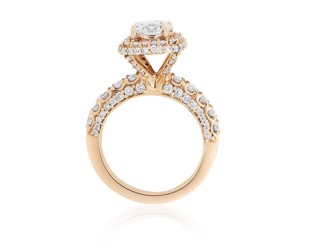 Round Solitaire Diamond Ring, Moissanite Engagement Ring, 14k Solid Gold Ring, Gift  for her