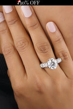 Load image into Gallery viewer, Round Solitaire Diamond Ring, Wedding Engagement Ring, 14k Solid Gold, Moissanite Ring, Gallery Ring Gift For Her
