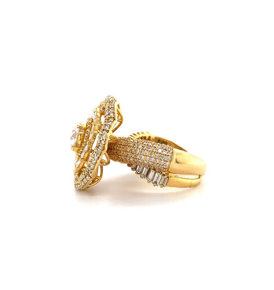 Flower Engagement Diamond Ring, 14k Solid Gold, Moissanite Wedding Ring, , Floral Bridal Jewelry Gift For Her