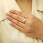 Load image into Gallery viewer, IGI Certified 3 Stone Lab grown Diamond: 14K Solid Gold Princess Solitaire Engagement Ring
