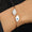 Load image into Gallery viewer, Hamsa Evil Eye Cuff Bracelet, 14k Solid Gold, Natural Diamonds, Open Cuff Bracelet, Mother of Pearl Jewelry, Stackable Minimalistic Bracelet
