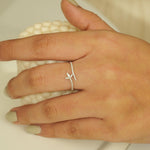 Load image into Gallery viewer, Leaf Vine Natural Diamond Everyday Ring: 14k Solid Gold Stackable Floral Minimalist Jewellery, Certified Jewelry
