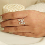 Load image into Gallery viewer, Double Butterfly Natural Diamond Minimalist Ring: 14k Solid Gold Animal Everyday Jewellery, Certified Jewelry, Ready To Ship
