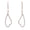 Load image into Gallery viewer, Open Heart Drop Earrings, 14k Solid Gold IGI Certified, Heart Everyday Dangle Earrings, Natural Diamonds, Lightweight Jewelry, Gift For Her
