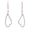 Load image into Gallery viewer, Open Heart Drop Earrings, 14k Solid Gold IGI Certified, Heart Everyday Dangle Earrings, Natural Diamonds, Lightweight Jewelry, Gift For Her
