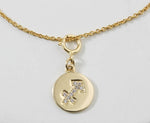 Load image into Gallery viewer, Sagittarius Horoscope Birth Sign Charm, 14k Solid Gold, Natural Diamonds, Zodiac Constellation Everyday Jewelry, Astrology Gift For Her
