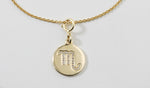 Load image into Gallery viewer, Scorpio Horoscope Birth Sign Charm, 14k Solid Gold, Natural Diamond, Zodiac Constellation Everyday Jewelry, Astrology Gift For Her
