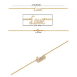 Load image into Gallery viewer, Love Chain Bracelet, 14k Gold, Natural Diamonds,  Inspirational Jewelry, , Handcrafted Jewelry Gift For Her
