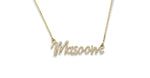 Load image into Gallery viewer, Diamond Name Necklace In 14k Solid Gold, Dainty Word Necklace With Natural Diamonds, Gift for Women, Script Jewelry, Gift For Her
