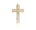 Load image into Gallery viewer, Diamond Cross Pendant, 14k Solid Gold, Natural Diamond Cross Necklace With Adjustable Chain, Communion Religious Jewelry, Gift For Her
