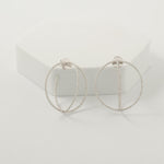 Load image into Gallery viewer, Crossover Natural Diamond Hoop Earrings: 14k Solid Gold Cocktail Statement Earrings,  IGI Certified, Ready To Ship
