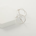 Load image into Gallery viewer, Crossover Natural Diamond Hoop Earrings: 14k Solid Gold Cocktail Statement Earrings,  IGI Certified, Ready To Ship
