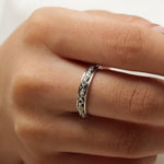 Load image into Gallery viewer, Blue Sapphires &amp; Diamonds Eternity Band Ring, 14K Solid Gold, Natural Diamonds, Stacking Gold Band, Ready To Ship, Women&#39;s Day Gift
