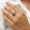 Load image into Gallery viewer, Flower Solitaire Cluster Diamond Ring, 14K Solid Gold, Natural Diamonds, Double Halo Engagement Ring, Statement Bridal Jewelry, Gift For Her
