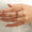 Load image into Gallery viewer, Twist Diamond Broad Band Ring, 14K Solid Gold, Criss Cross Ring, Natural Diamonds, Dual Tone Stackable Ring, Ready To Ship, Women&#39;s Day Gift

