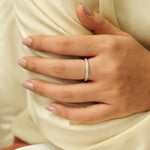 Load image into Gallery viewer, IGI Certified Lab grown Diamond Channel Eternity Band: 14k Solid Gold Stackable Infinity Ring
