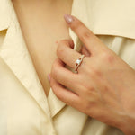 Load image into Gallery viewer, IGI Certified Lab grown Solitaire Ring: 14K Solid Gold Split Shank Engagement Ring
