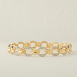 Load image into Gallery viewer, Men&#39;s Diamond Chain Link Bracelet, 14K Solid Gold, Natural Diamonds, Linked Cuban Bracelet, Geometric Jewelry, Ready To Ship, IGI Certified
