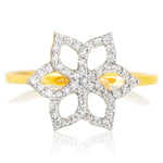Load image into Gallery viewer, Flower Diamond Ring, 14k Solid Gold, Natural Diamonds, , Everyday Floral Jewelry Gift For Her
