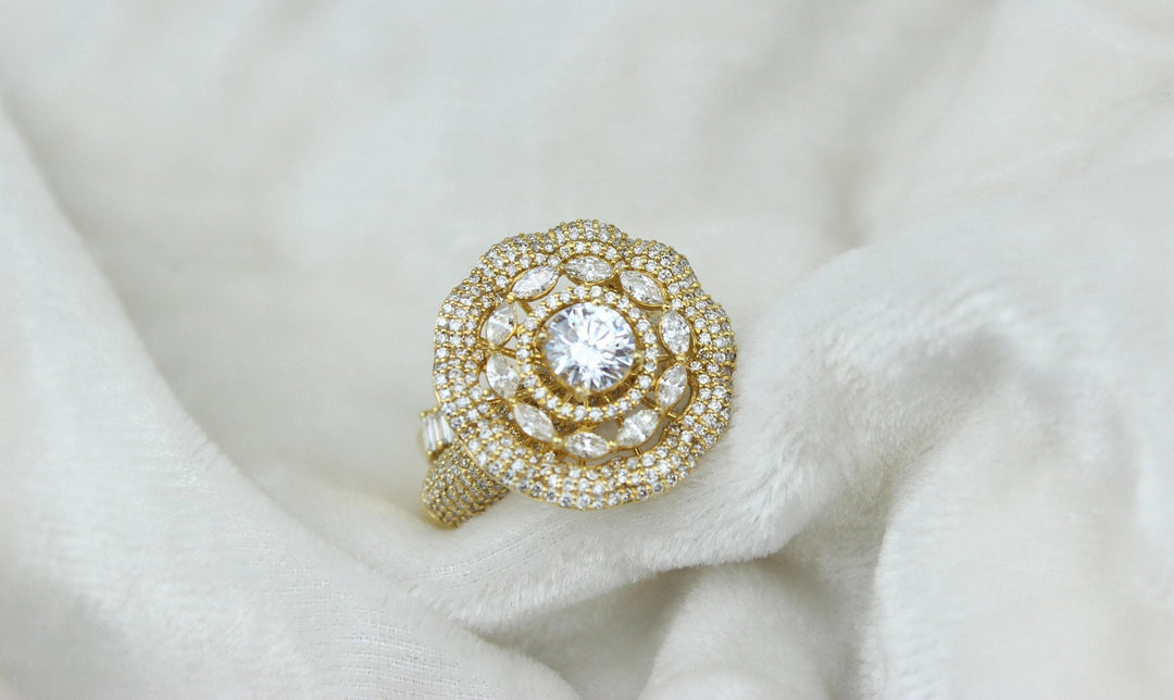 Flower Engagement Diamond Ring, 14k Solid Gold, Moissanite Wedding Ring, , Floral Bridal Jewelry Gift For Her