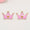Load image into Gallery viewer, Kids Crown Diamond Stud Earrings, 14k Solid Gold, Natural Diamonds, Pink Enamel Princess Jewelry,  Ready To Ship, HRD Certified
