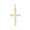 Load image into Gallery viewer, Diamond Cross Pendant, 14k Solid Gold, Natural Diamonds, Bezel Set Religious Jewelry, Everyday Minimalist Necklace With Adjustable Chain
