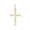 Load image into Gallery viewer, Diamond Cross Pendant, 14k Solid Gold, Natural Diamonds, Bezel Set Religious Jewelry, Everyday Minimalist Necklace With Adjustable Chain
