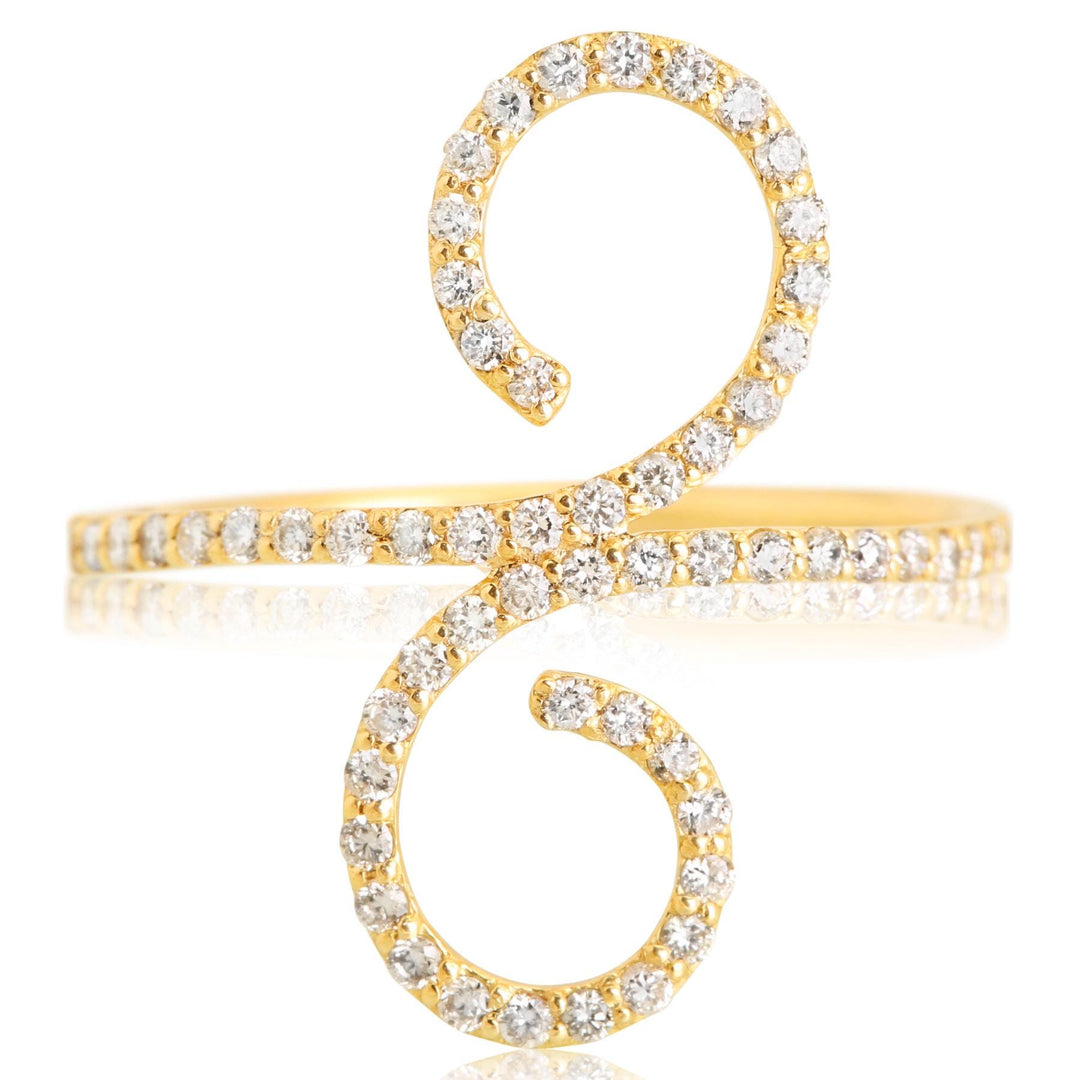 Infinity Diamond Ring, 14k Solid Gold, Natural Diamonds, , Everyday Jewelry Gift For Her