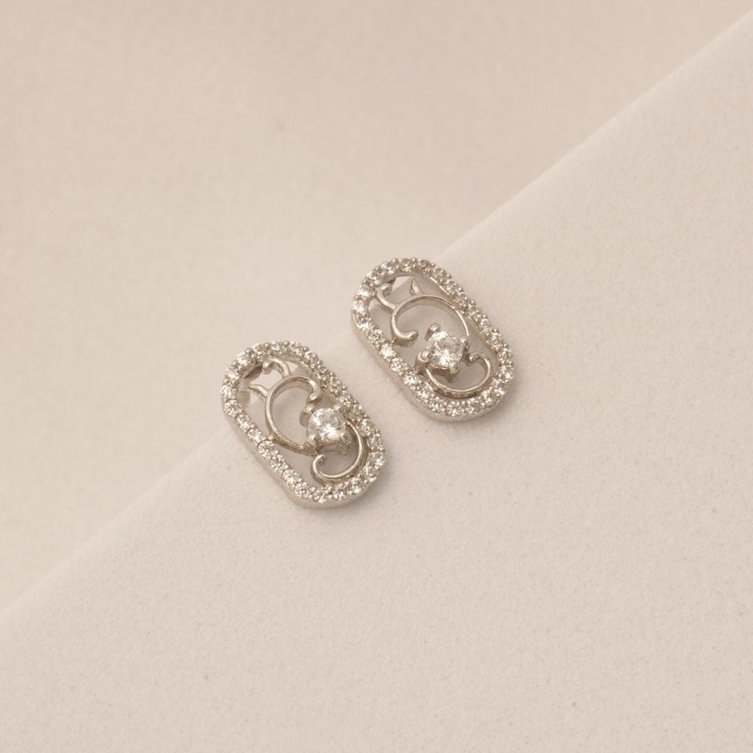 Filigree Diamond Stud Earrings, 14k Solid Gold, Natural Diamonds, Lightweight Everyday Earrings, Swirl Oval Jewelry