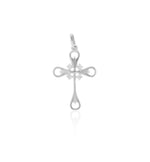 Load image into Gallery viewer, Diamond Cluster Cross Pendant, 14k Solid Gold, Natural Diamonds, Bottle Opener Necklace With Adjustable Chain, Everyday Minimalist Jewelry
