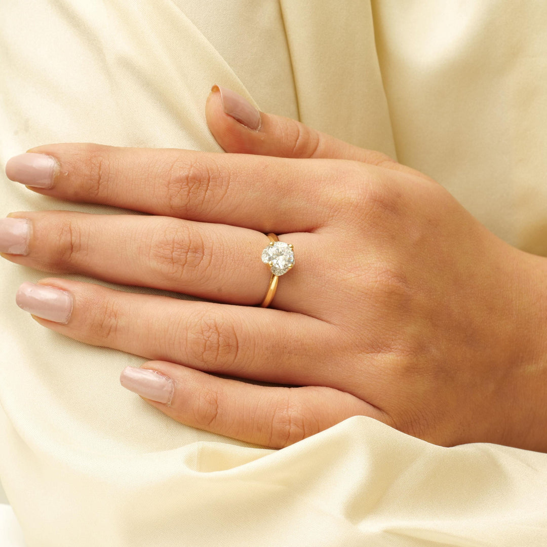 Solitaire Engagement Ring, 14k Solid Gold, Engagement Ring, Natural Diamonds, Wedding Bridal Ring, Gift For Her