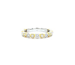 Load image into Gallery viewer, Bezel Diamond Eternity Ring, 14k Solid Gold, Natural Diamonds, Dual Tone Ring, Stackable Band Ring, Minimalistic Jewelry, Ready To Ship
