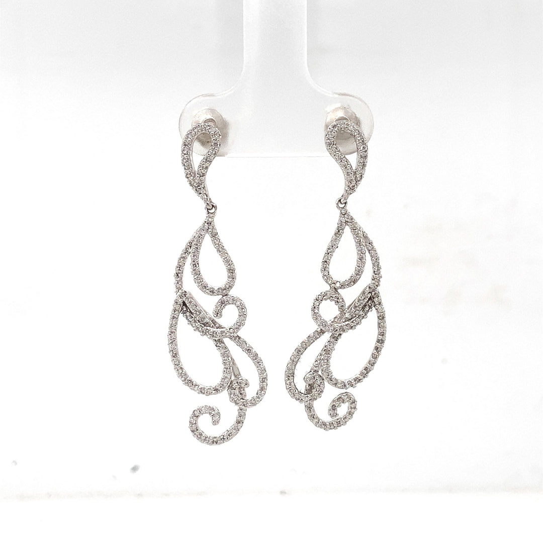 Dangle Diamond Earrings In 14k Solid Gold, Chandelier Earrings With Natural Diamonds, Ready To Ship, Women&#39;s Day Gift