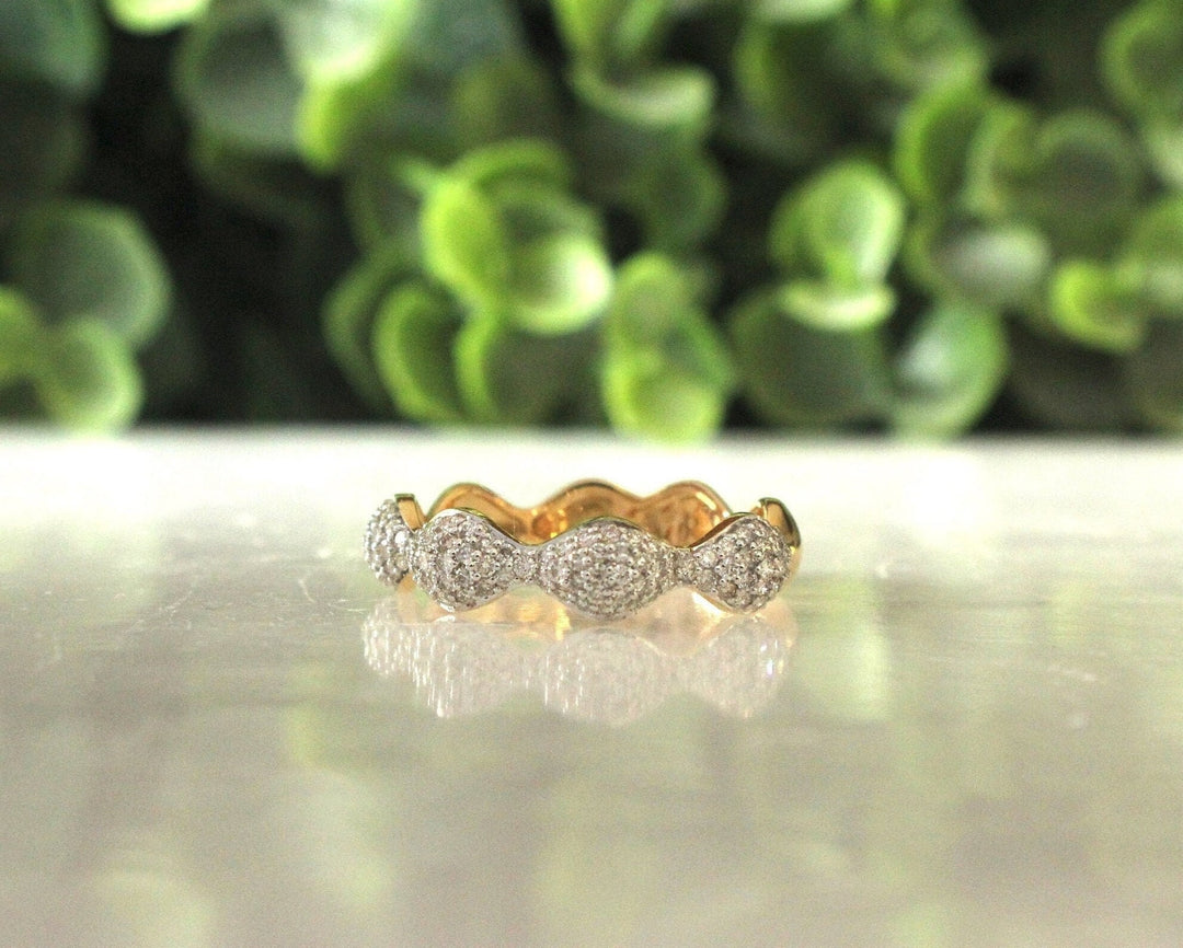 Eternity Diamond Band in 14k Solid Gold, Natural Diamonds, Everyday Rings, Ready To Ship, Women&#39;s Day Gift