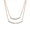 Load image into Gallery viewer, Double Arc Layered Diamond Necklace, Dual Tone Necklace in 14k Solid Gold, Natural Diamonds, Ready To Ship, Women&#39;s Day Gift
