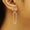Load image into Gallery viewer, Hexagonal Dangle Diamond Earrings, 14k Solid Gold, Natural Diamonds, Geometric Statement Earrings, Bridal Drop Long Earrings
