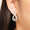 Load image into Gallery viewer, Peardrop Dangle Diamond Earrings, 14k Solid Gold, Natural Diamonds, Double Halo Bridal Jewelry, Solitaire  Drop Danglers, Statement Earrings
