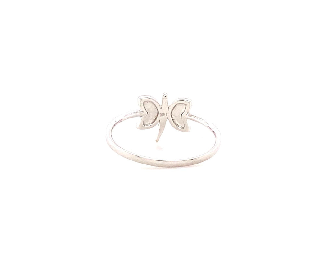 Dragonfly Diamond Ring, 14k Solid Gold, Natural Diamonds, Animal Ring, Insect Jewelry, Everyday Stackable Jewelry, Ready To Ship