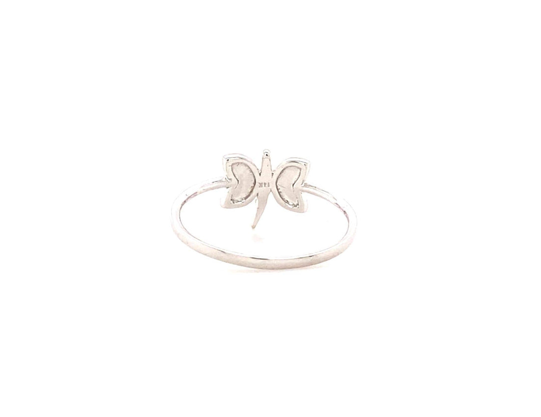 Dragonfly Diamond Ring, 14k Solid Gold, Natural Diamonds, Animal Ring, Insect Jewelry, Everyday Stackable Jewelry, Ready To Ship