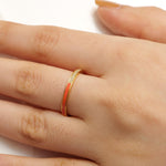 Load image into Gallery viewer, Enamel Diamond Band Ring, 18k Solid Gold, Natural Diamonds, Minimalist Stackable Ring, Everyday Jewelry, Ready To Ship
