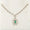 Load image into Gallery viewer, Halo Emerald Diamond Necklace, 14k Solid Gold, Natural Diamonds, Gemstone Bridal Art Deco Jewelry, Statement Wedding Neckalce
