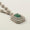 Load image into Gallery viewer, Halo Emerald Diamond Necklace, 14k Solid Gold, Natural Diamonds, Gemstone Bridal Art Deco Jewelry, Statement Wedding Neckalce
