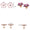 Load image into Gallery viewer, Diamond Flower Kids Earrings, Pink Enamel Floral Studs, 14k Solid Gold, Natural Diamonds, Gift for toddlers/girls/kids, Ready To Ship
