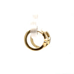 Load image into Gallery viewer, Diamond Clover Huggie Kids Earrings, 14k Solid Gold, Natural Diamonds, Kids jewelry,   Everyday Hoops, Gift for toddlers, girls and kids
