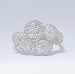 Load image into Gallery viewer, Cloud Diamond Ring, 14k Solid Gold, Cocktail Statement Ring, Illusion Cluster setting Ring, Natural Diamonds, Cocktail Ring, Gift for her
