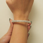 Load image into Gallery viewer, Floral Diamond Bracelet In 14k Solid Gold, Cluster Half Eternity Bracelet With Marquise Natural Diamonds, Ready To Ship, Women&#39;s Day Gift
