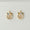 Load image into Gallery viewer, Unicorn Initial Diamond Kids Stud Earrings, 14k Solid Gold, Natural Diamond, Minimalistic Everyday jewelry, Gift for toddlers, girls and kid
