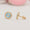 Load image into Gallery viewer, Evil Eye Diamond Kids Earrings, 14k Solid Gold Enamel Studs, Natural Diamond, Everyday jewelry, Gift for girl, Ready To Ship, HRD Certified
