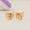 Load image into Gallery viewer, Kids Cat Diamond Earrings, 14k Solid Gold, Pink Enamel Studs, Natural Diamonds, Everyday Jewelry, Gift for toddlers/girls, Ready To Ship
