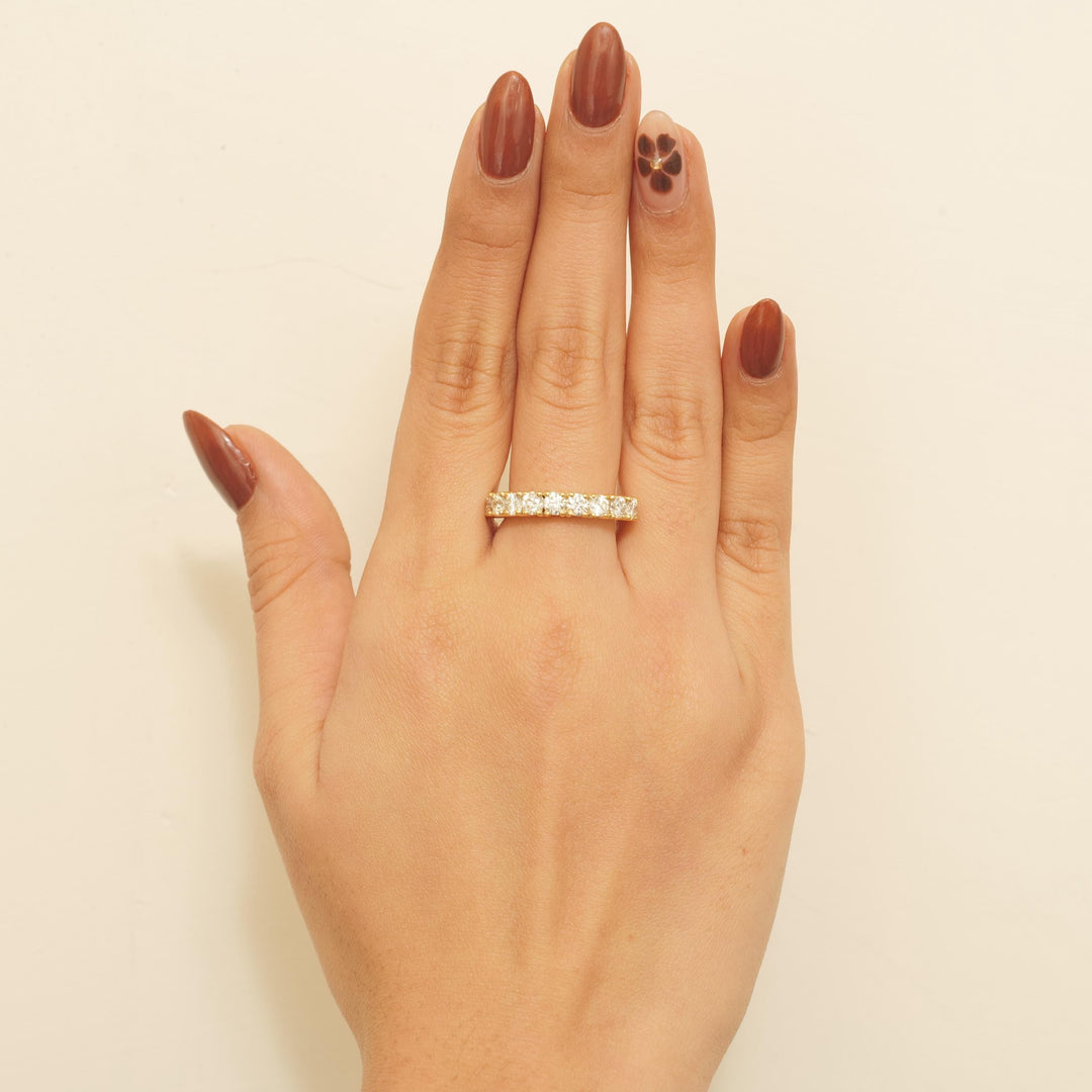 Diamond Eternity Band Ring, 14K Solid Gold, Natural Diamonds, Stacking Wedding Ring, Bridal Jewelry, Statement Promise Ring, Gift For Her
